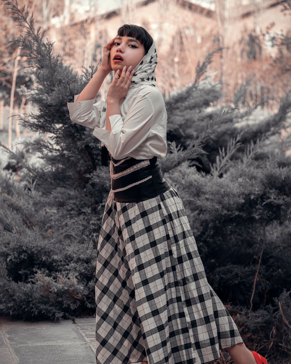 Pleated Maxi Skirt