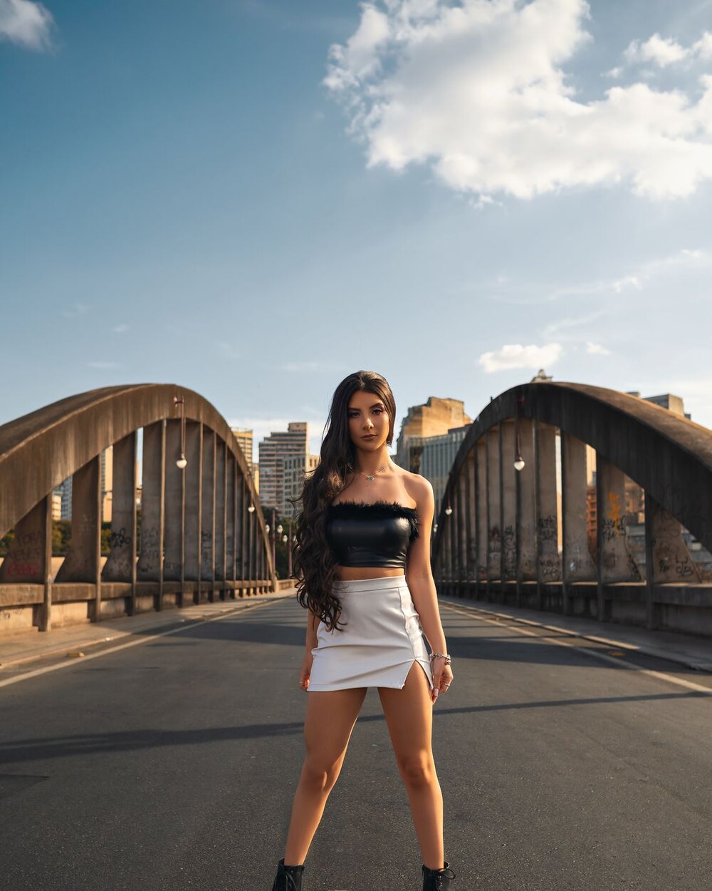 White Linen Skirt